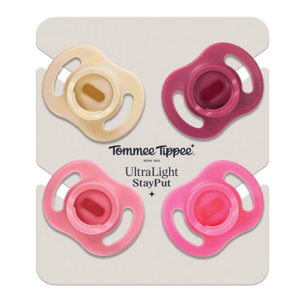 Lot de 4 sucettes légère toujours en place 6-18 mois