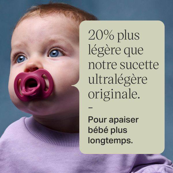 Lot de 4 sucettes légère toujours en place 6-18 mois