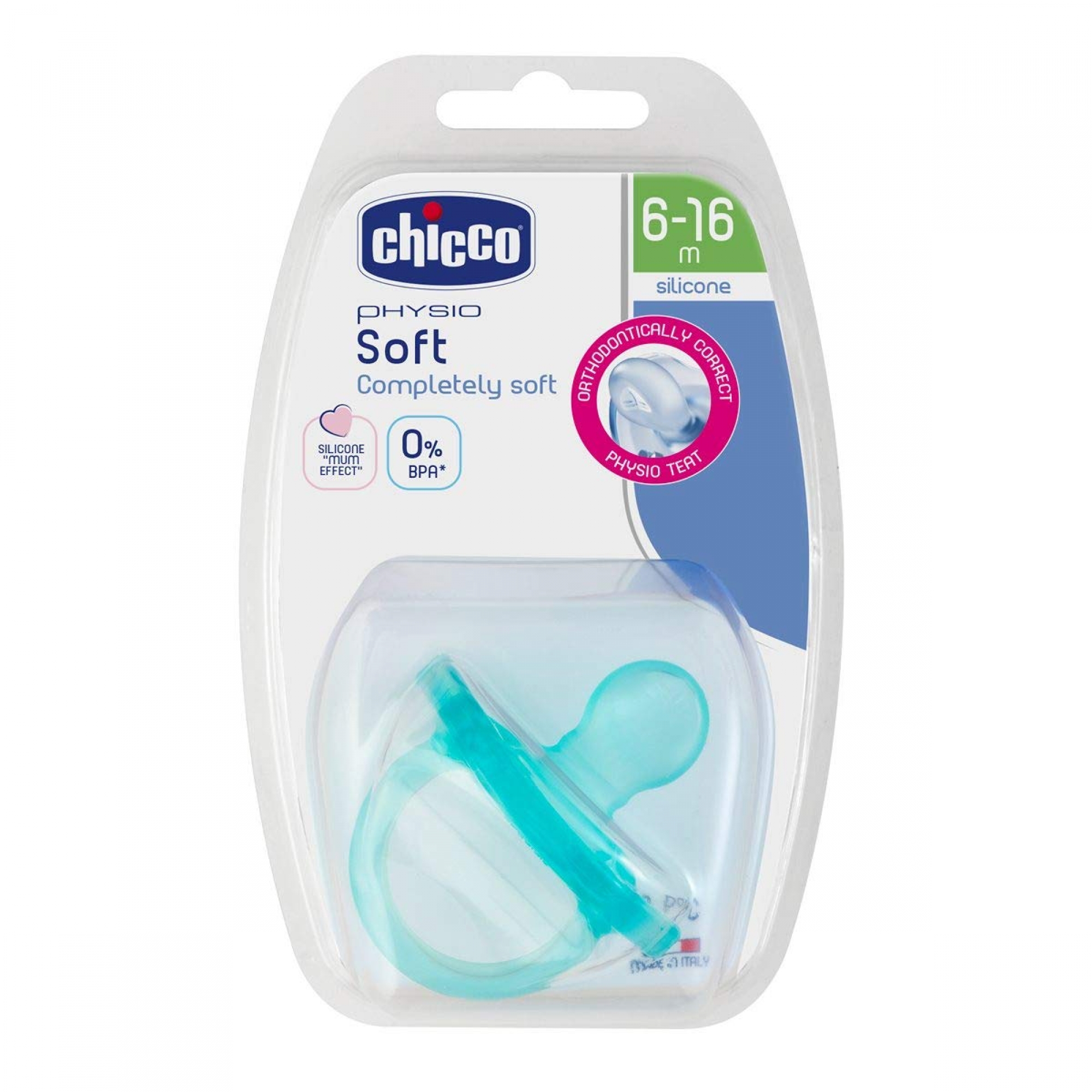 Sucettes Et Anneaux De Dentition Chicco Physio Soft Sucette En Silicone Bleu 0 6 Mois Bebe Puericulture Genesis Gs Com