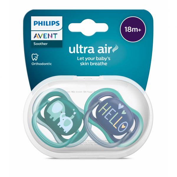 Lot de 2 sucettes Ultra Air 18 mois et + Coloris mixtes SCF349/19