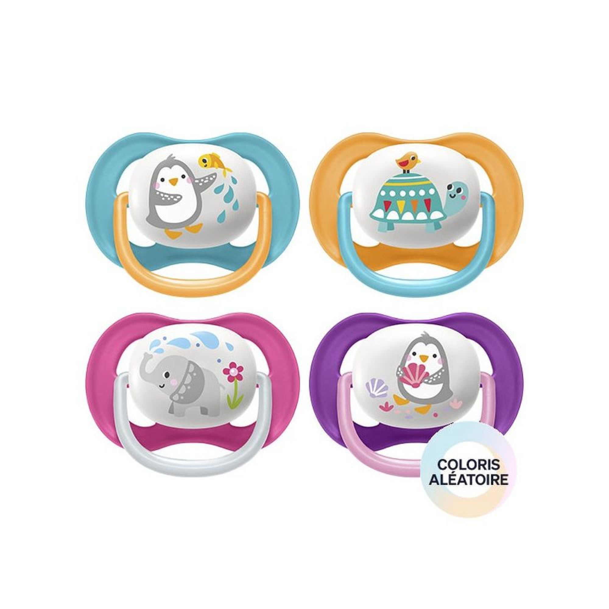 Avent Sucette Orthodontique Animaux Silicone Souple 6-18 mois x2