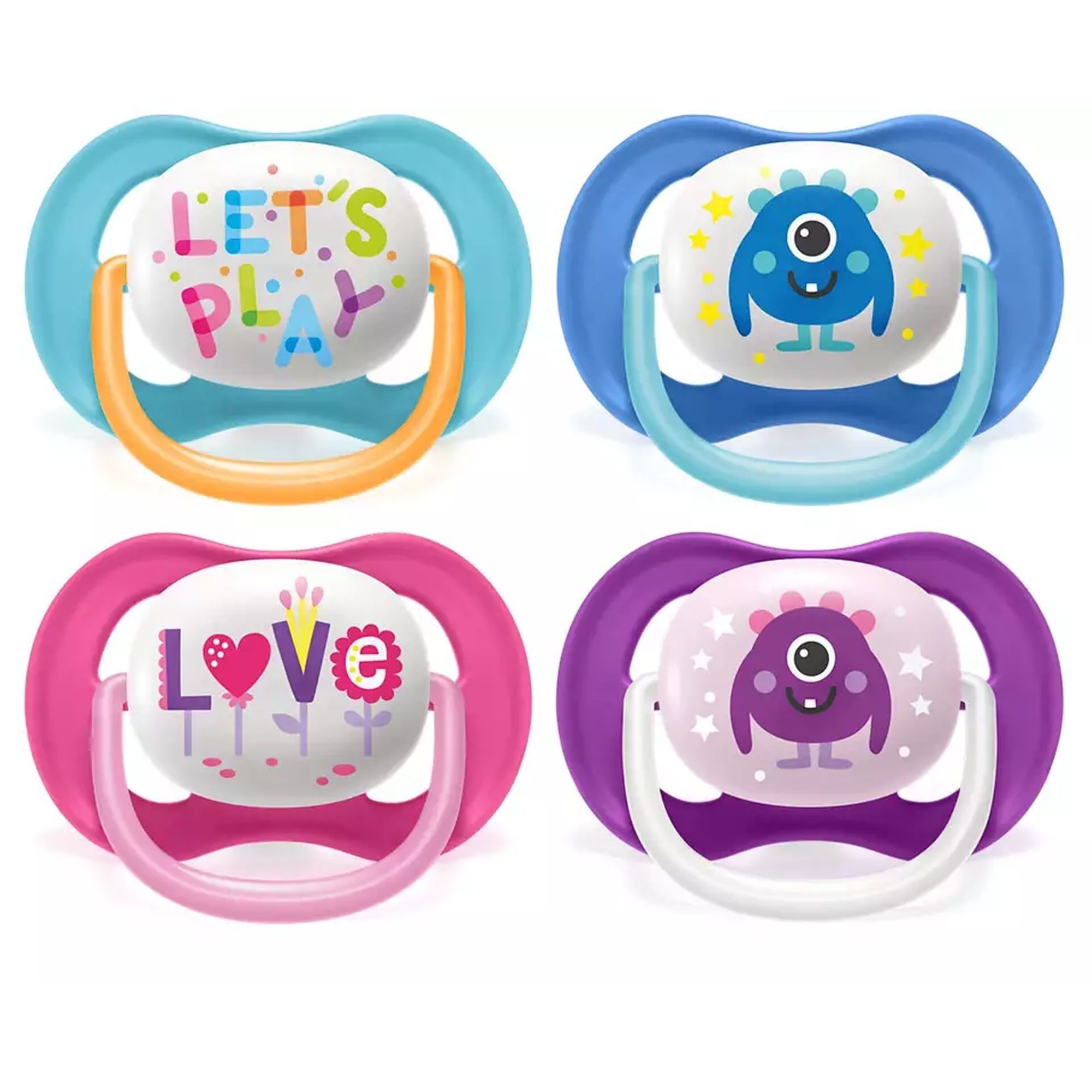 Lot de 2 sucettes Ultra Air 6/18 mois let's play ou love - Made in