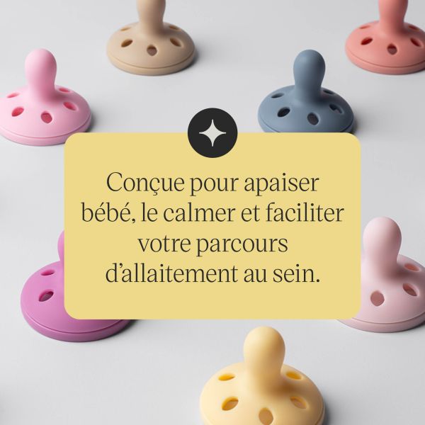 Lot de 4 sucettes imitant le sein maternel 6-18 mois