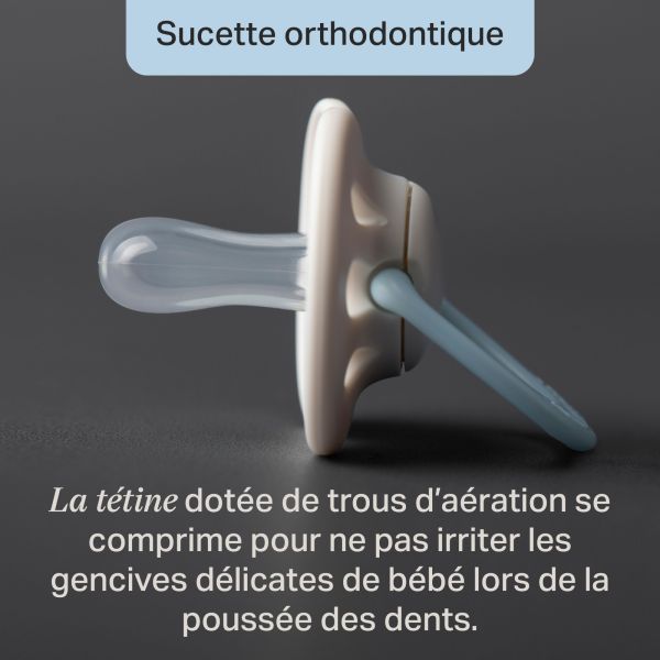 Lot de 4 sucettes bébé 0-2 mois silicone