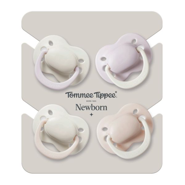Lot de 4 sucettes bébé 0-2 mois silicone