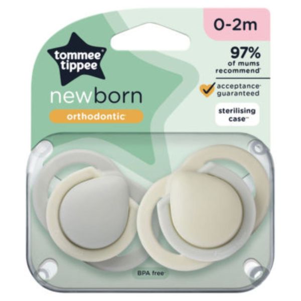 Lot de 2 sucettes en silicone ultra légère 0-6 mois Mat