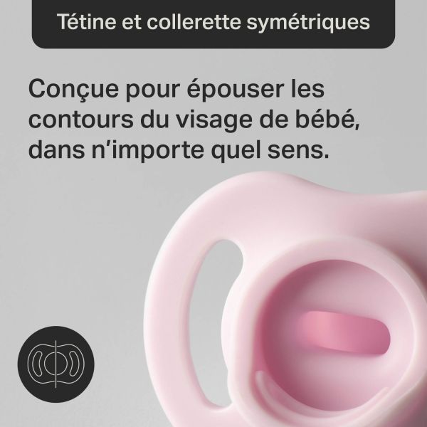 Lot de 4 sucettes ultra-légère toujours en place 0-6 mois