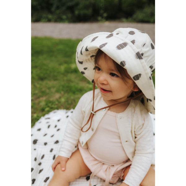 Chapeau de soleil bébé 12-24 mois anti-UV Dalmatian Dots Grande