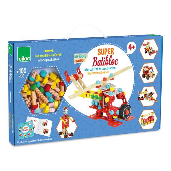 Jeu de construction en bois Coffret Batibloc Super
