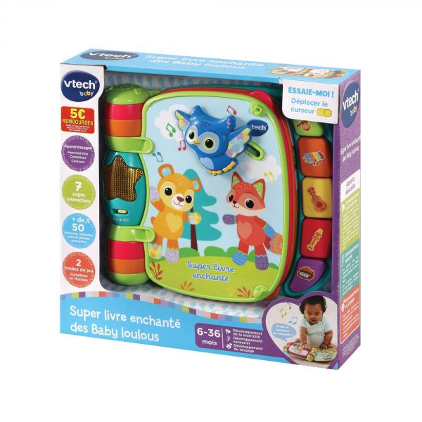 Livre musical enchanté des Baby loulous bleu