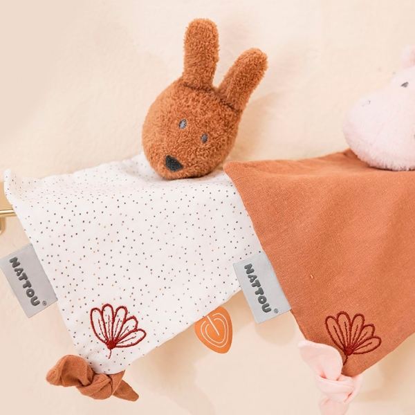 Mini doudou plat Bonnie le lapin