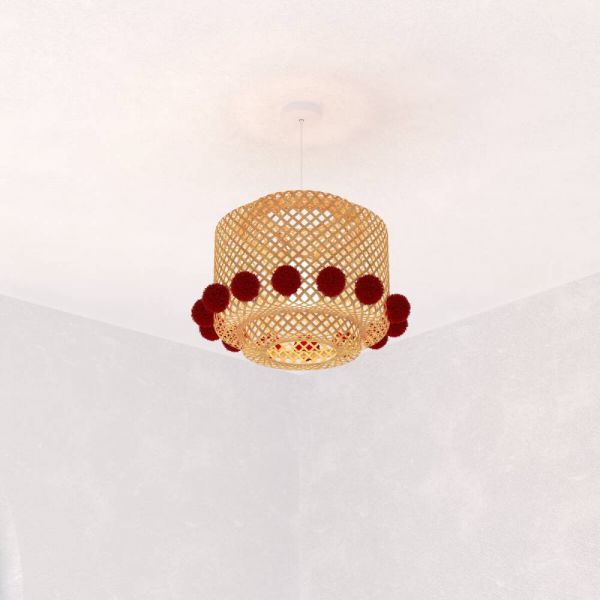 Suspension enfant Liby avec pompons