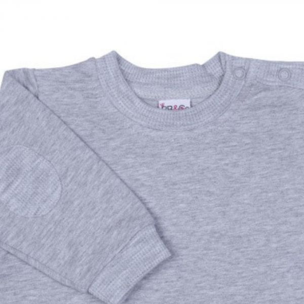 Sweat-shirt molleton léger gris chiné - 24 mois