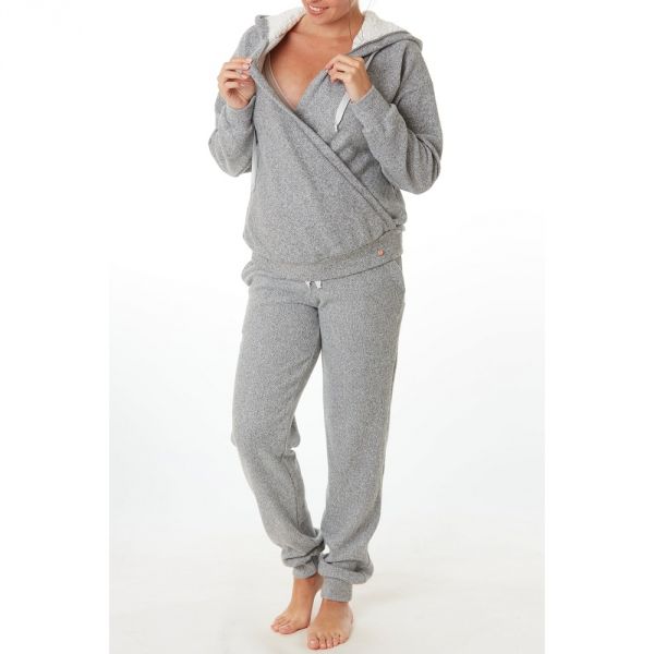 Veste à capuche de maternité et d'allaitement Sweet Home Gris taille XL