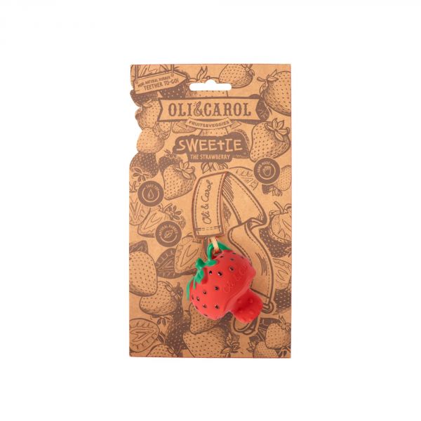 Anneau de dentition Jouet de bain Chewy-to-Go Sweety la Fraise