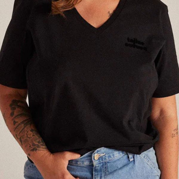 Tee-shirt d'allaitement - la p'allaite noir S