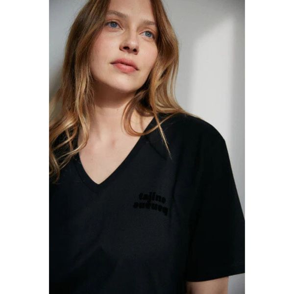 Tee-shirt d'allaitement - la p'allaite noir S