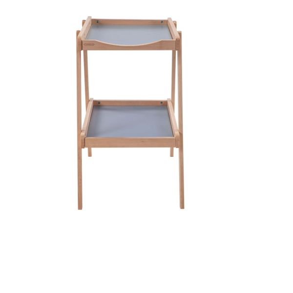 Table à langer avec 2 plateaux Léna Hybride bleu gris