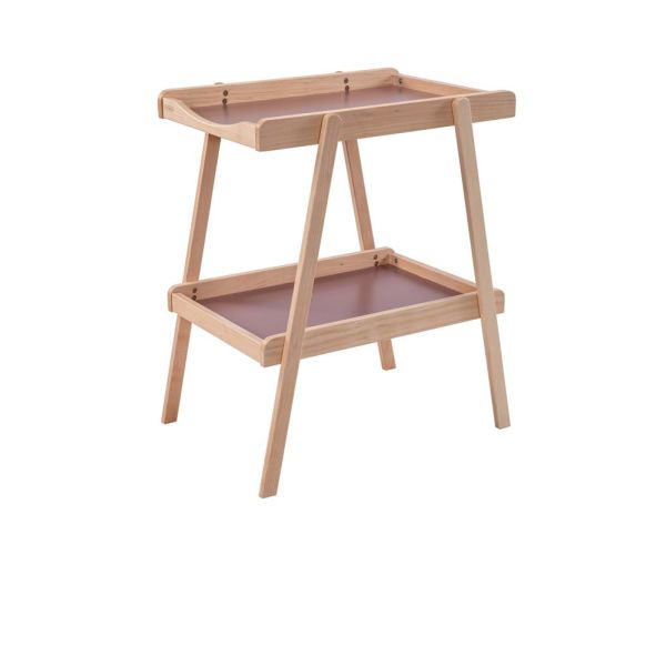 Table à langer avec 2 plateaux Léna Hybride vieux rose