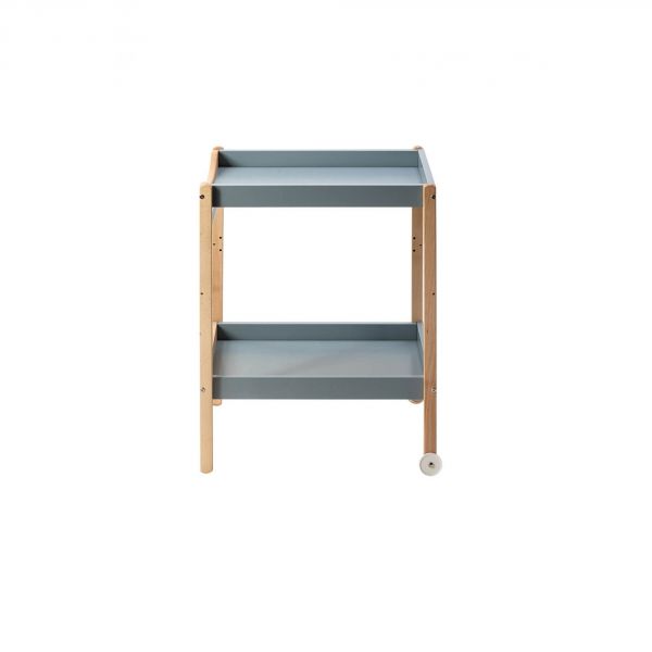 Table à langer avec 2 plateaux Margot Hybride bleu gris