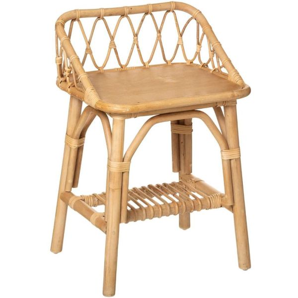 Table de chevet rotin