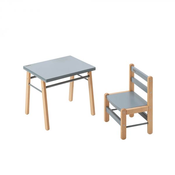 Petite table enfant Gabriel Hybride bleu gris