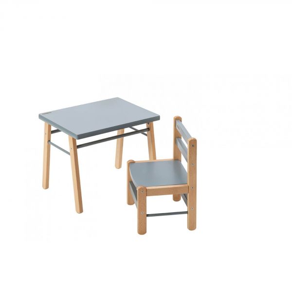 Petite table enfant Gabriel Hybride bleu gris