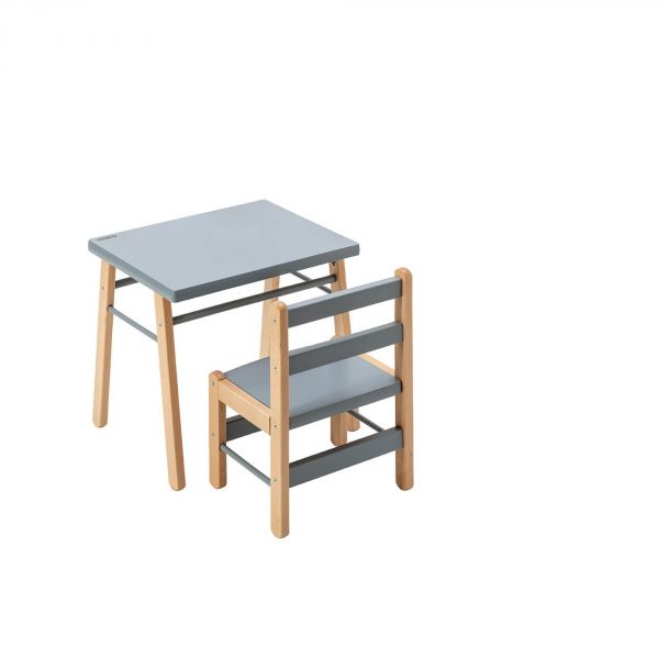 Petite table enfant Gabriel Hybride bleu gris