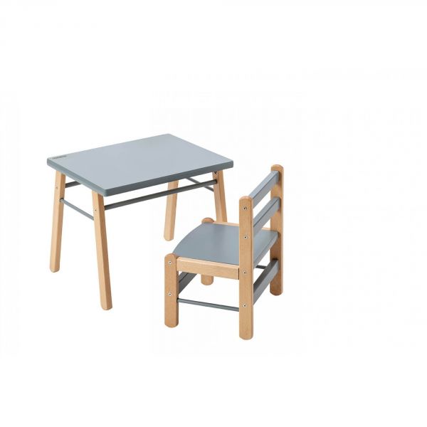 Petite table enfant Gabriel Hybride bleu gris