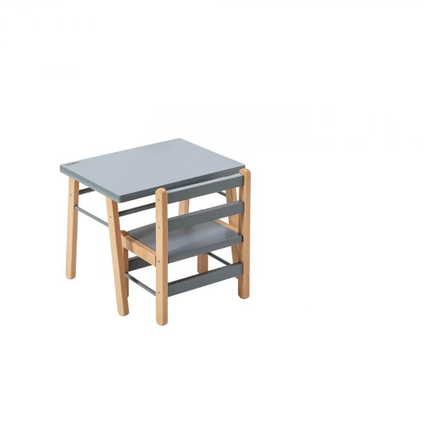 Petite table enfant Gabriel Hybride bleu gris