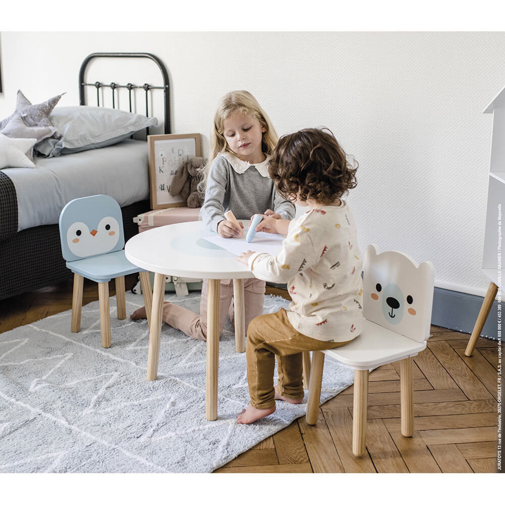 Table et chaises en bois enfant banquise - Made in Bébé