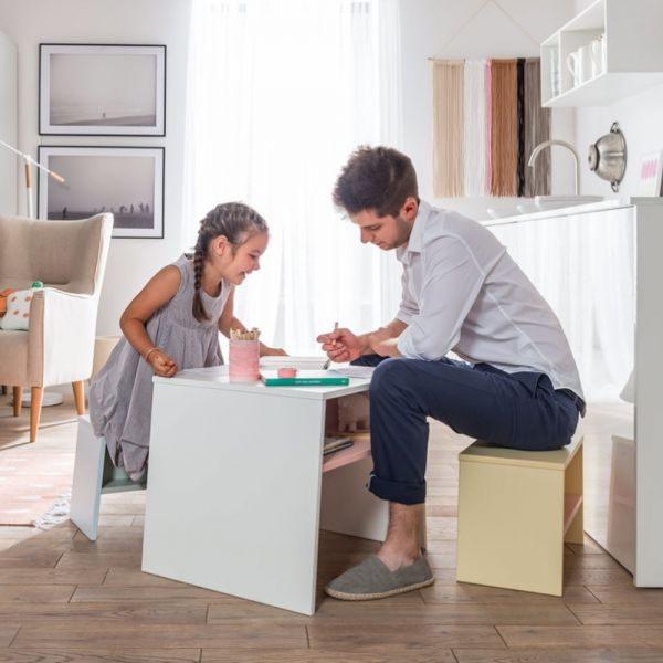 Table jaune et vert - Collection Tuli