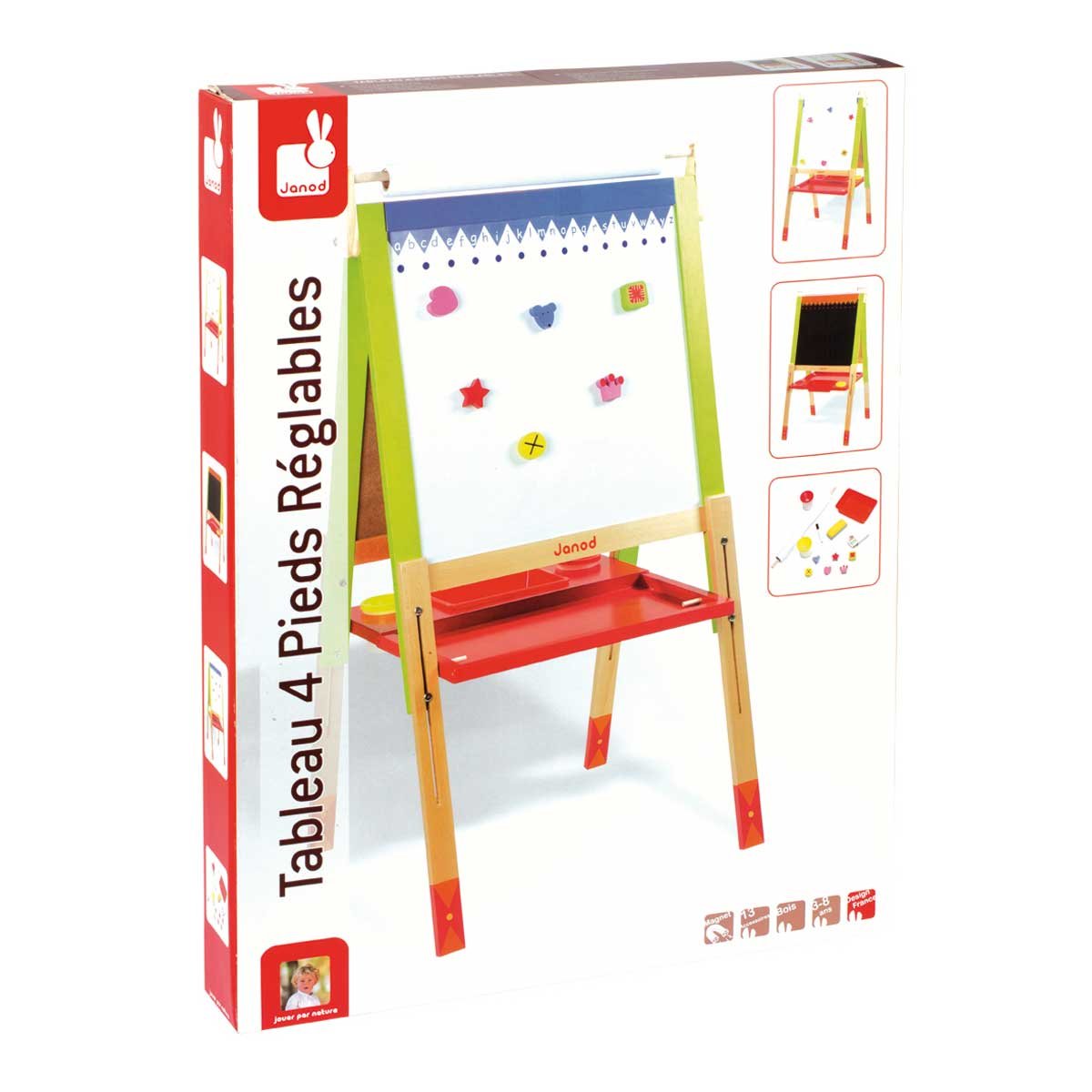 Janod Tableau 4 pieds reglables Made In Bébé