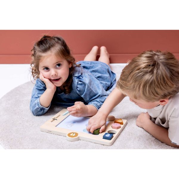 Tableau à dessin enfant en bois multi
