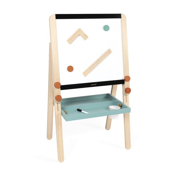 Tableau de la maîtresse en bois double face pour enfant