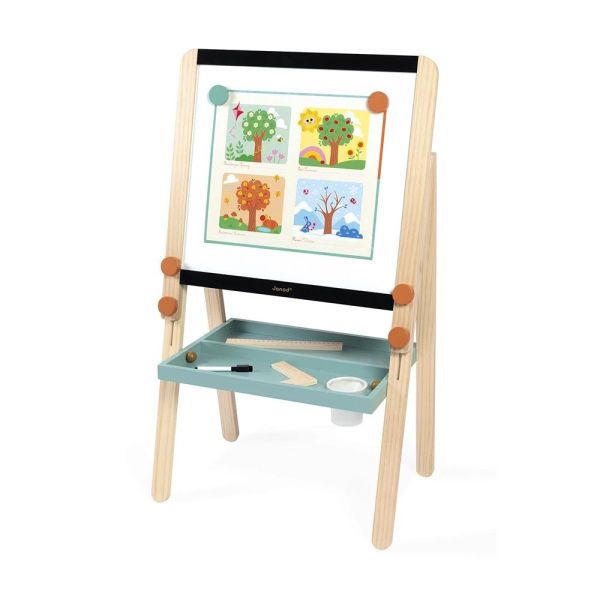Tableau de la maîtresse en bois double face pour enfant