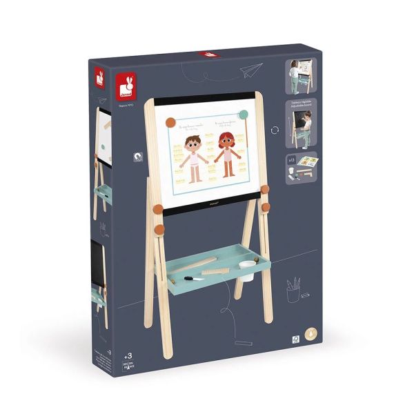 Tableau de la maîtresse en bois double face pour enfant