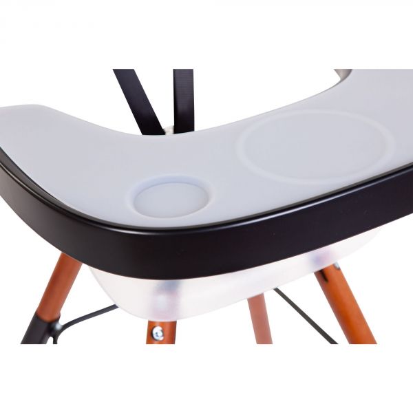 Tablette chaise Evolu 2 noire avec set de table