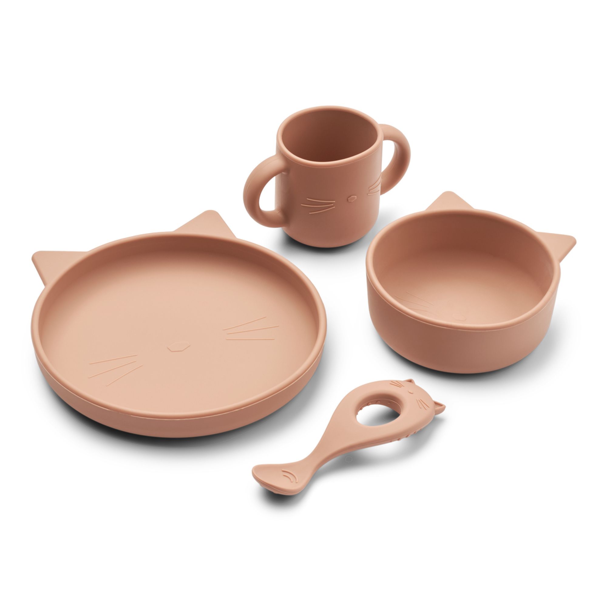 Liewood coffret de 2 tasses bébé silicone rose