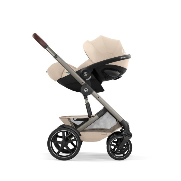 Poussette duo tout terrain Talos S Lux 4 avec nacelle pliable Almond Beige