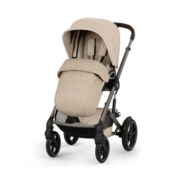 Poussette duo tout terrain Talos S Lux 4 avec nacelle pliable Almond Beige