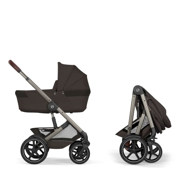 Poussette duo tout terrain Talos S Lux 4 avec nacelle pliable Chocolate Brown