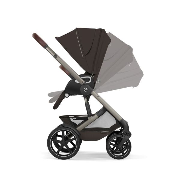 Poussette duo tout terrain Talos S Lux 4 avec nacelle pliable Chocolate Brown