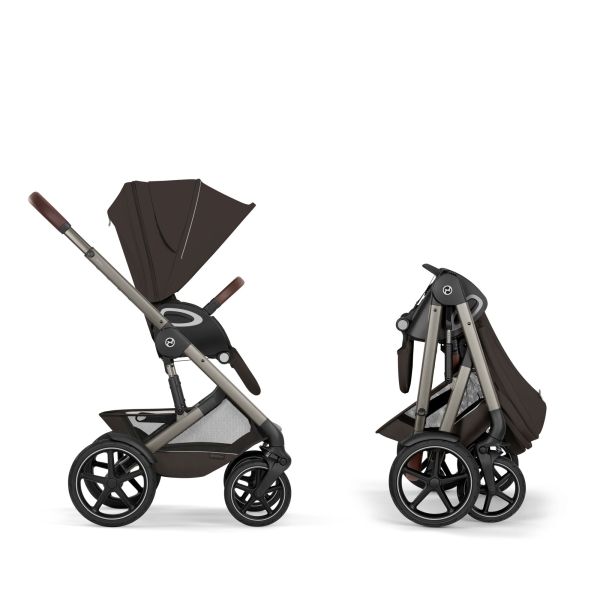 Poussette duo tout terrain Talos S Lux 4 avec nacelle pliable Chocolate Brown