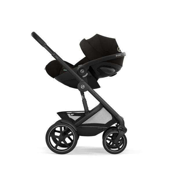 Poussette duo tout terrain Talos S Lux 4 avec nacelle pliable Moon Black