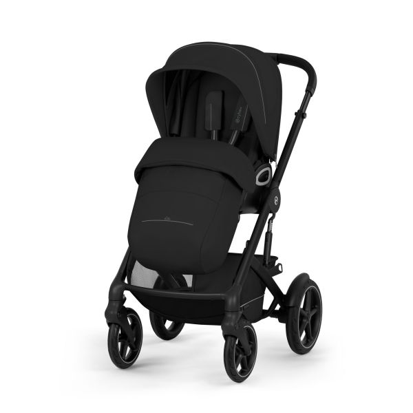 Poussette duo tout terrain Talos S Lux 4 avec nacelle pliable Moon Black