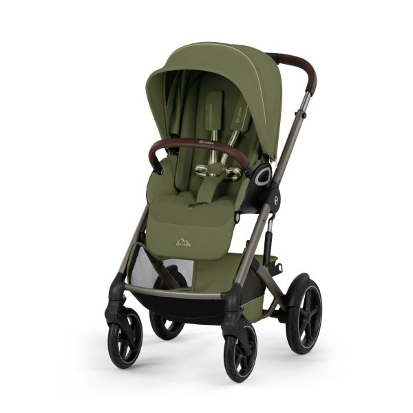 Poussette duo tout terrain Talos S Lux 4 avec nacelle pliable Moss Green