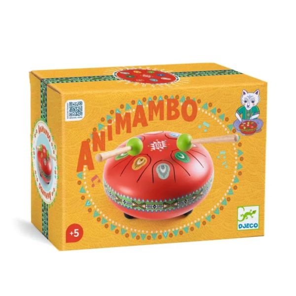 Tambour métal drum Animambo rouge