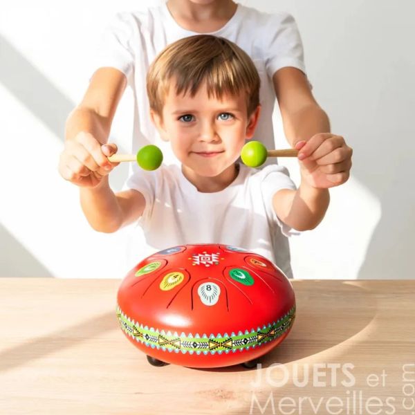Tambour métal drum Animambo rouge