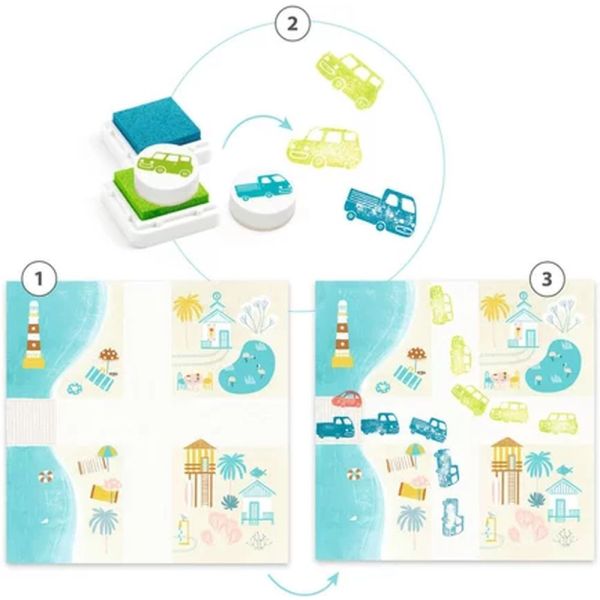 Coffret Tampons encreurs pour enfant Circulation